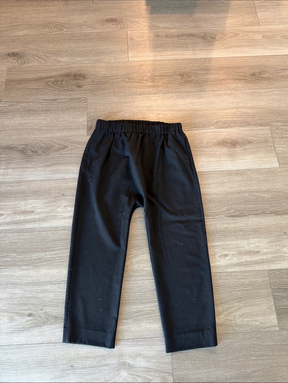 COS Black Cropped Baggy Elastic-Waist Pants